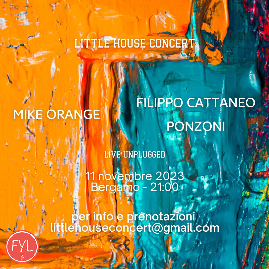 A Bergamo riparte little house concert con Filippo Cattaneo Ponzoni e Mike Orange